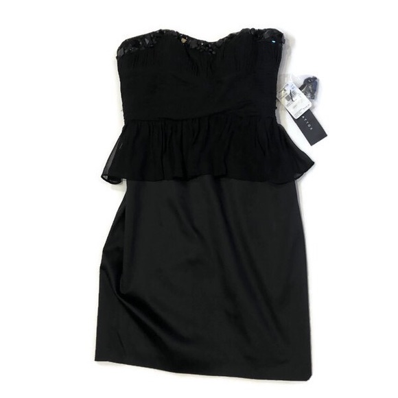 Aidan Mattox Bead Embellished Peplum Dress. Size 2 - Picture 3 of 8